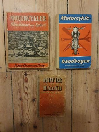Gamle motorcykelbger Danske fra 1940'erne og frem